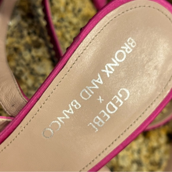 Gedebe x Bronx & Banco Hot Pink Rhinestone Wrap Lace Up Sandals 39 US 8 Formal - Picture 6 of 10